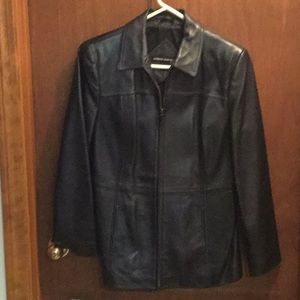 Valerie Stevens Petite Lambskin leather coat